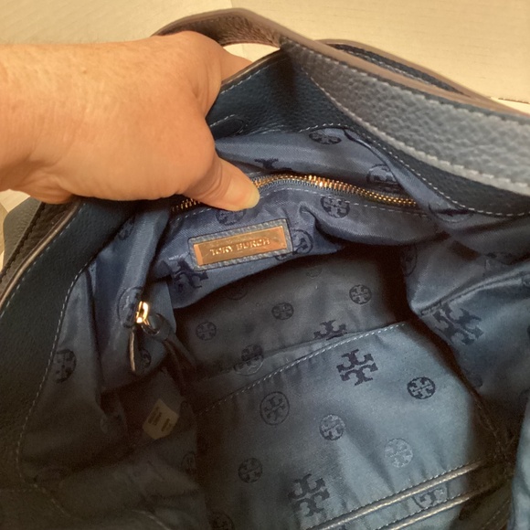 EUC Tory Burch Blue Hobo Bag - Picture 9 of 16